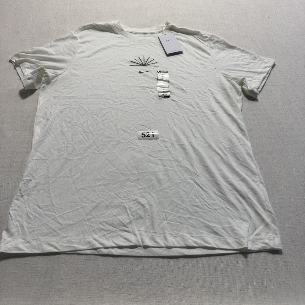 Nike Dri-fit Tee Men‎ White SZ L Brand New